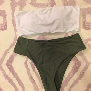 Bandeau High Wast Cheeky Bikini